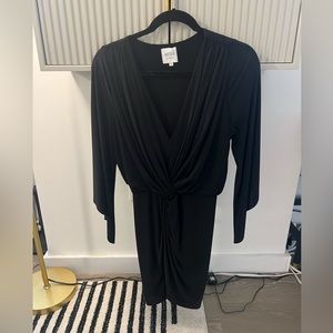 MISA La black silk jersey dress